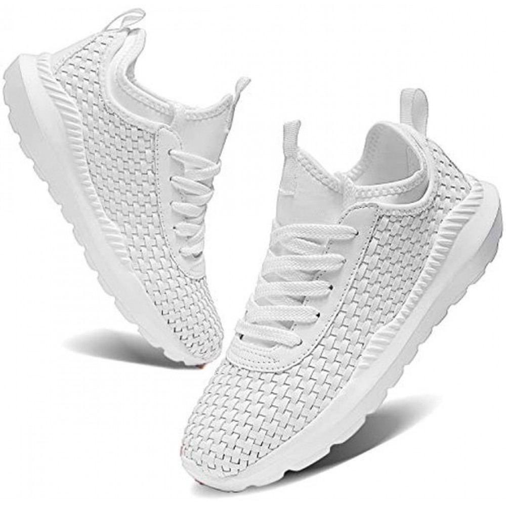 Men's Walking and Running Sports Sneakers Casual Basketball Fashion Outdoor Leisure Shoes White